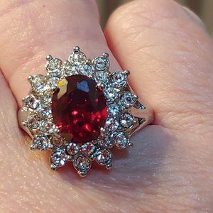 Ring, Ruby and Rhinestones